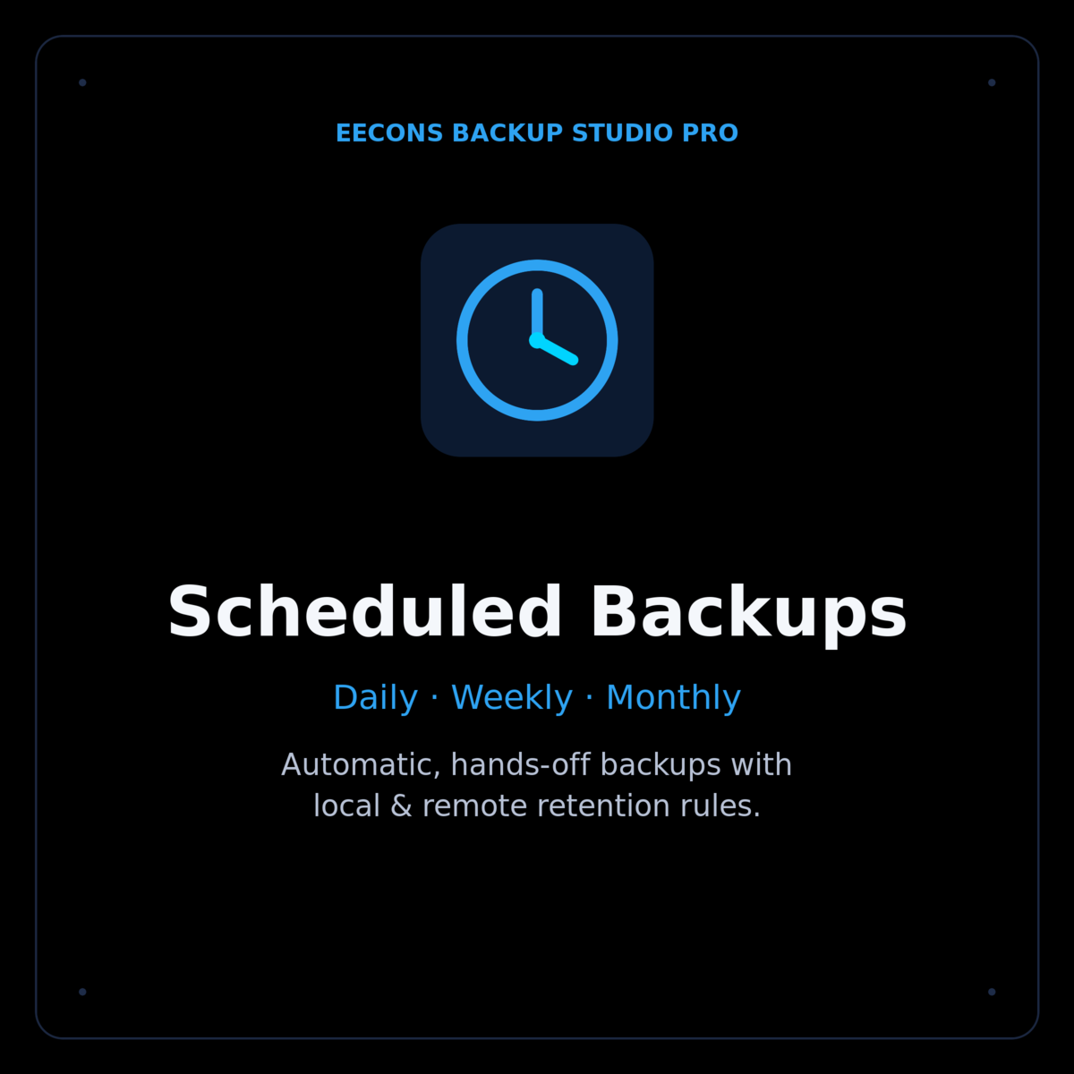 Scheduled Backups — EECONS Backup Studio Pro